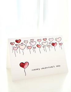 Heart Balloons - Valentine’s Day card