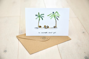 I'm Coconuts For You - Tropical Valentine’s Day card