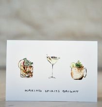 Load image into Gallery viewer, Making Spirits Bright - Whiskey / Rum / Bourbon Christmas Card